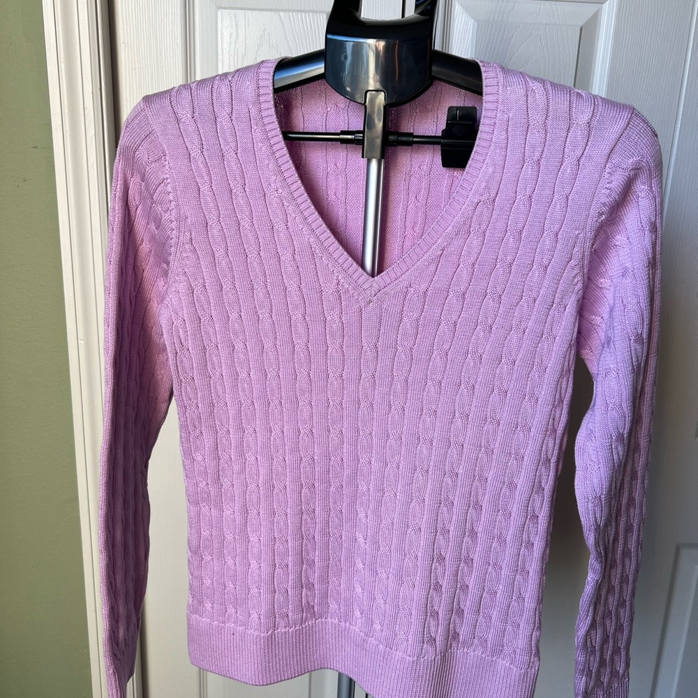 Fairway & Greene Women's V-Neck Sweater - Lavender